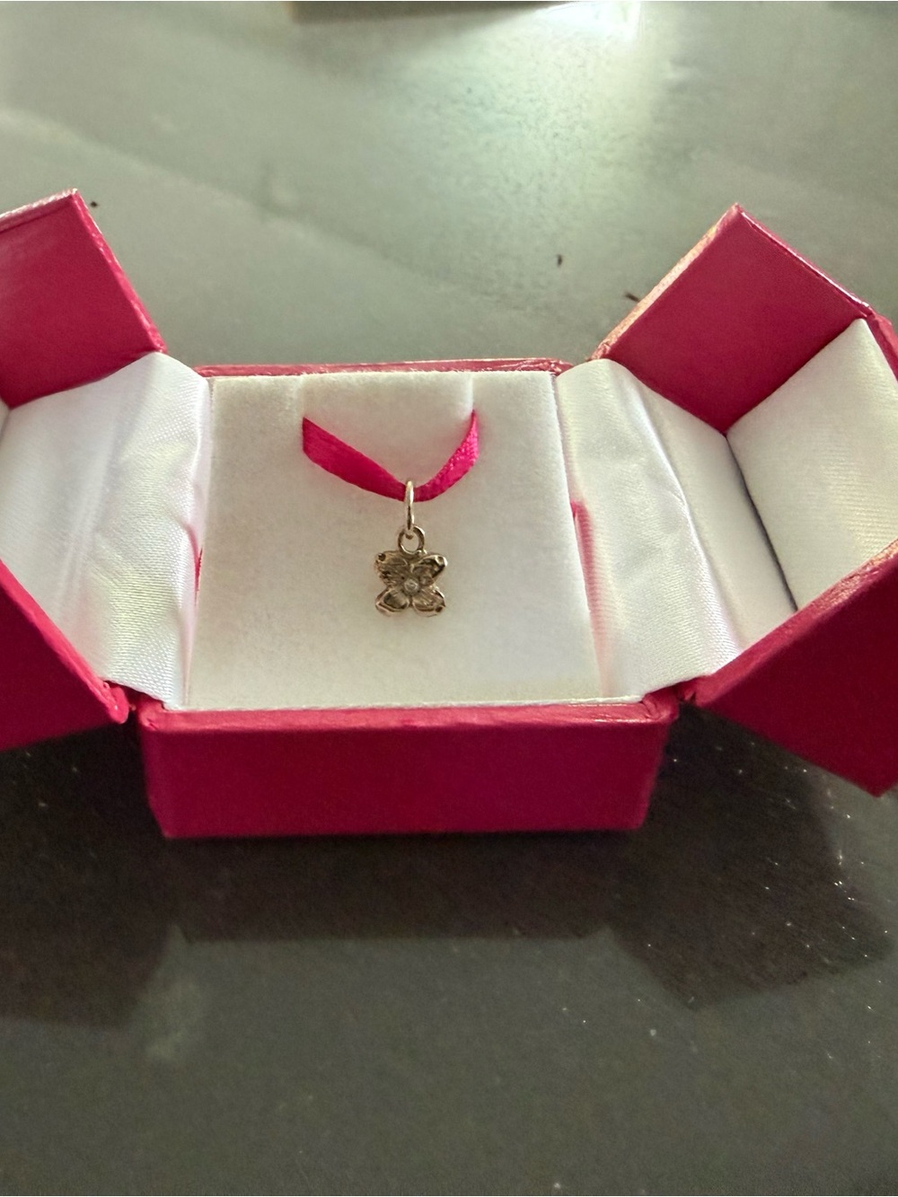 Helen Ficalora 14k White Gold Dogwood Charm with Diamond